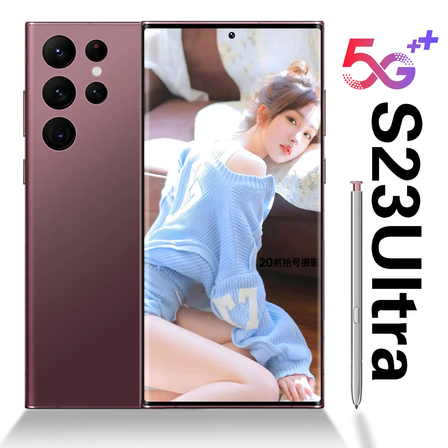 2024 New Original Phone S23 Ultra 16gb+1tb 5g 7.2-inch Mtk6889 48mp 108mp With Built-in Pen Android 12 Smartphone